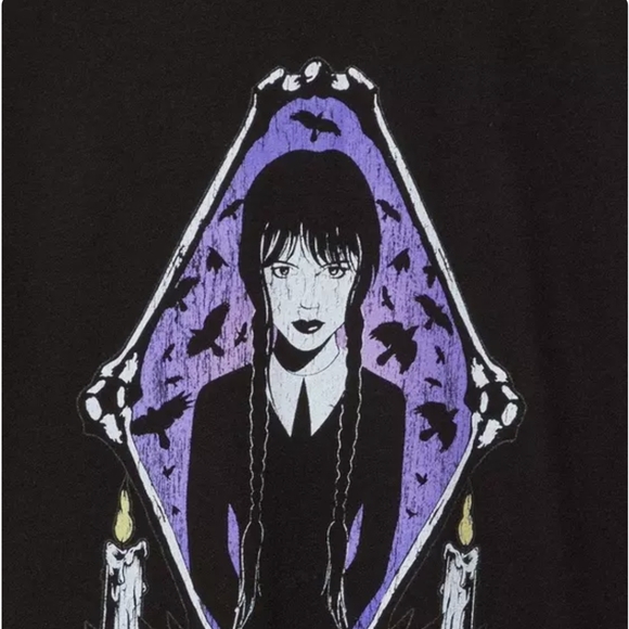 Torrid Wednesday Nevermore Black Crew Tee Plus Size 3x - Picture 3 of 6